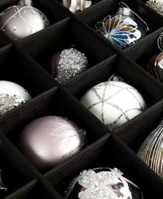 Christmas Ornament Storage Box with Top Pocket