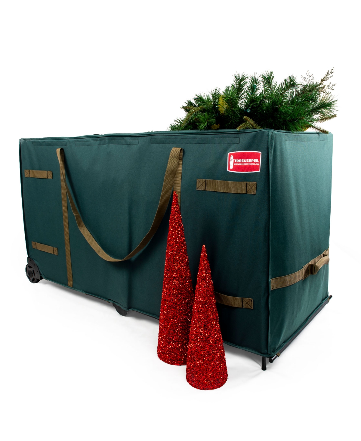 Artificial Christmas Tree Storage Bag with Wheels - Green