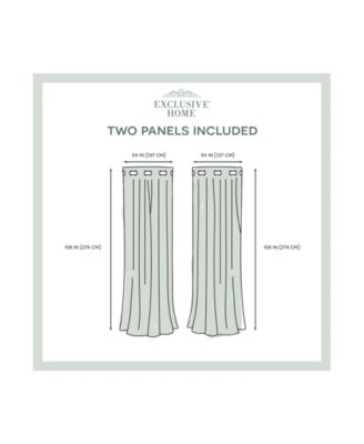 Biscayne Indoor/Outdoor Grommet Top Curtain Panel Pair, 54" x 108"