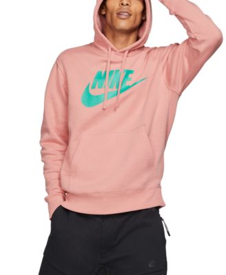 nike men's sportswear club fleece hoodie pink
