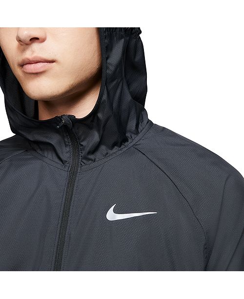 Nike Men S Essential Water Repellent Hooded Running Jacket Reviews Coats Jackets Men Macy S