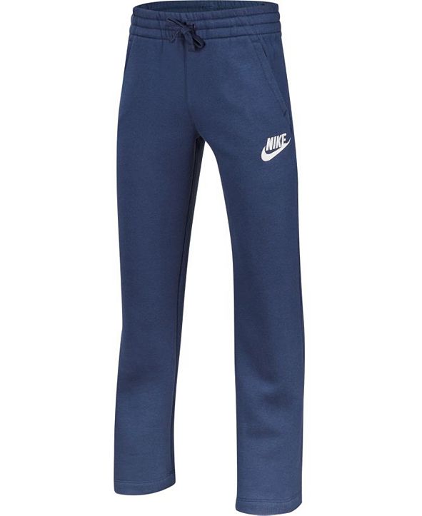 men's nike club open hem fleece pants