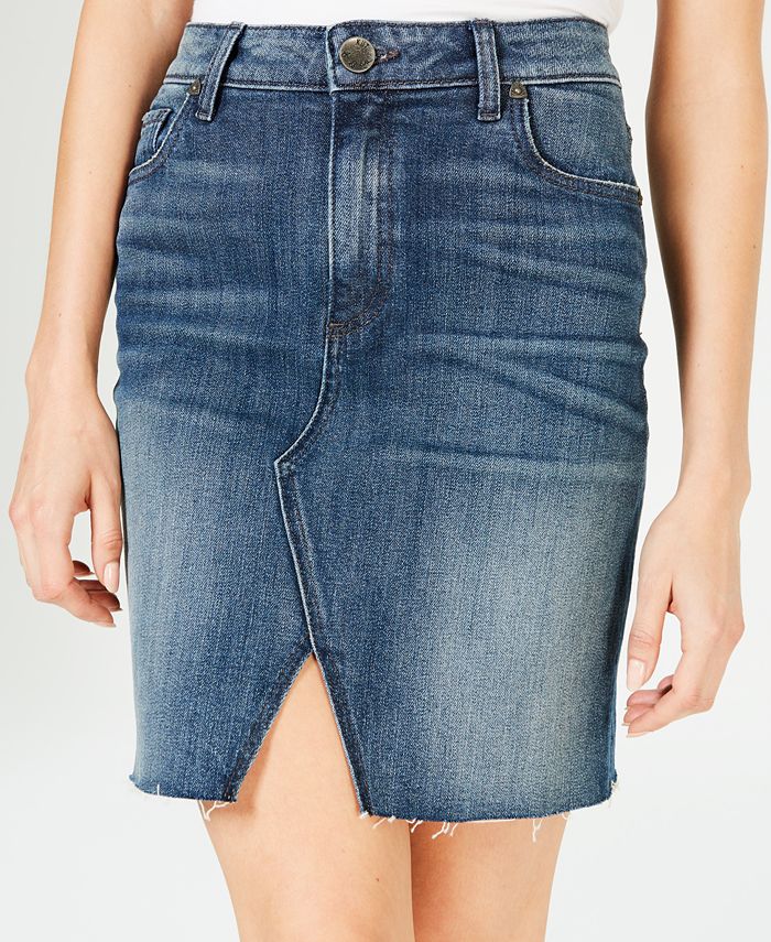 Jupe En Denim Kut From The Kloth Taille 8 - Style Pencil, Longueur Au-dessus Du Genou, Occasion