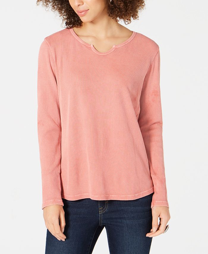 Style & Co Petite Cotton Thermal Top, Created for Macy's Macy's