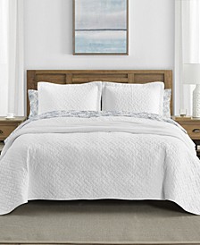 Tommy Bahama Solid Reversible Quilt Set Collection