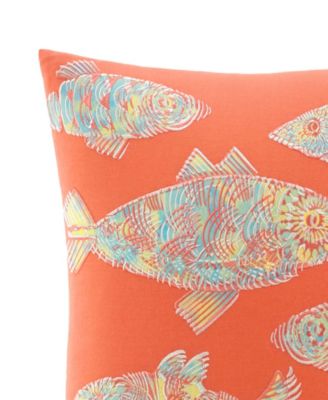 Tommy Bahama Home Tommy Bahama Batic Fish Sunset Orange Throw Pillow