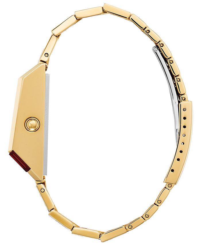 Bulova - Men's Digital Archive Computron Gold-Tone Stainless Steel Bracelet Watch 31.1x40.3mm