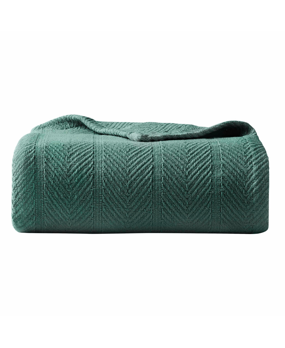 Eddie Bauer Herringbone King Blanket Bedding In Green