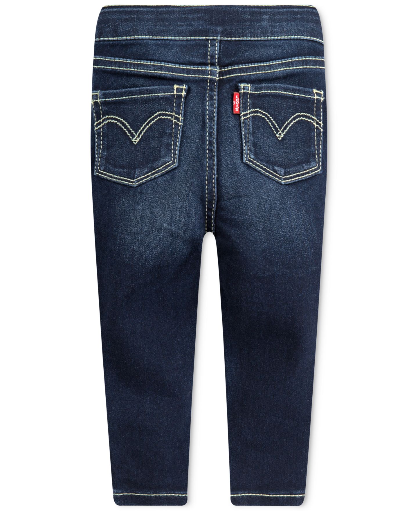 Детские джеггинсы Levi's для девочек, стрейч-деним, регулируемый пояс, цвет: Тёмный синий — фото 5