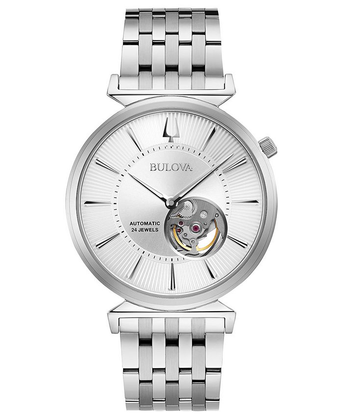 Bulova - Men's Automatic Regatta Stainless Steel Bracelet Watch 40mm