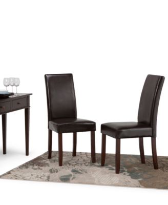 Avery Faux Leather Parson Chairs, Quick Ship (Set of 2)