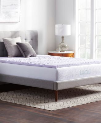 Lucid Dream Collection 5-Zone Lavender Memory Foam Mattress Topper, Twin XL
