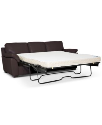 Furniture - Lothan 87" Leather Queen Sleeper