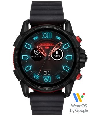 Diesel Men's Full Guard Black Silicone Strap Touchscreen Smart