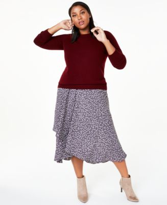 Charter Club Plus Size Crewneck Cashmere Sweater, Created for Macy's ...