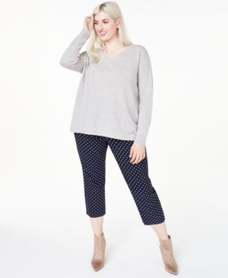 Cashmere Double V-Neck Sweater, Created 