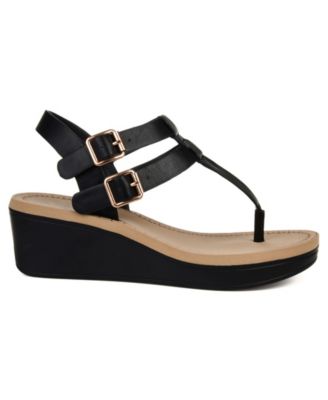 Women's Bianca Double Buckle Platform Wedge Sandals