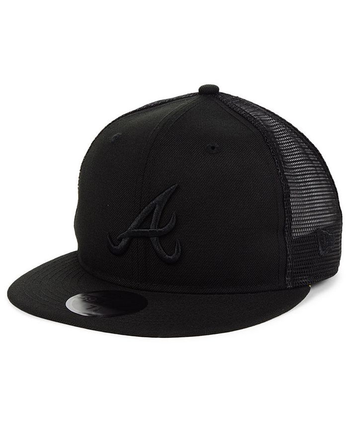 Atlanta Braves BLACKOUT Fitted Hat by New Era