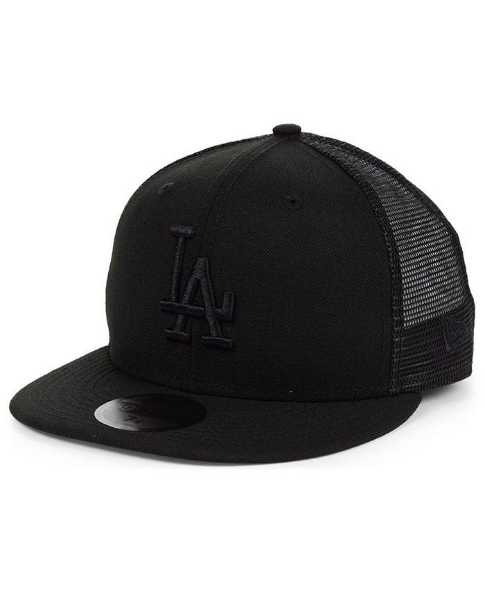 New Era Los Angeles Dodgers Blackout Meshback 59FIFTY-FITTED Cap - Macy's