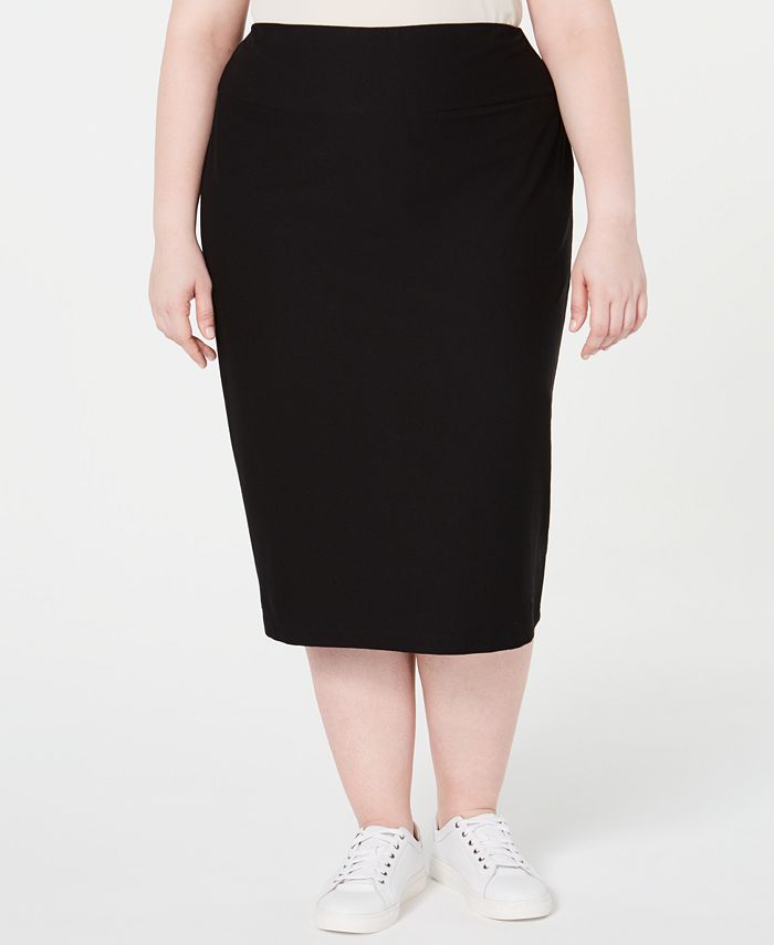 Eileen Fisher Plus Size Midi Pencil Skirt - Macy's