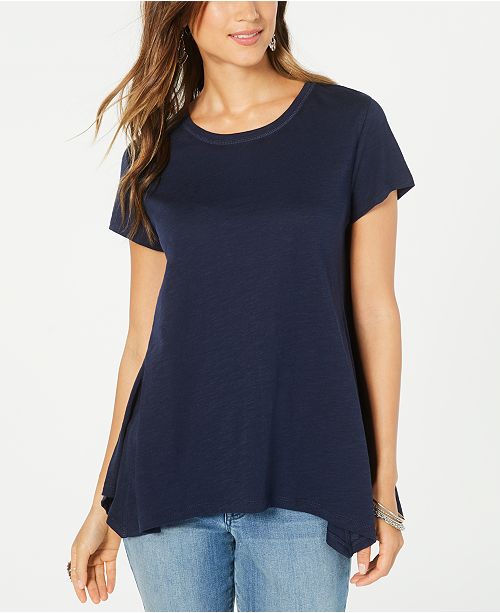 Style Co Handkerchief Hem T Shirt Created For Macy S Reviews