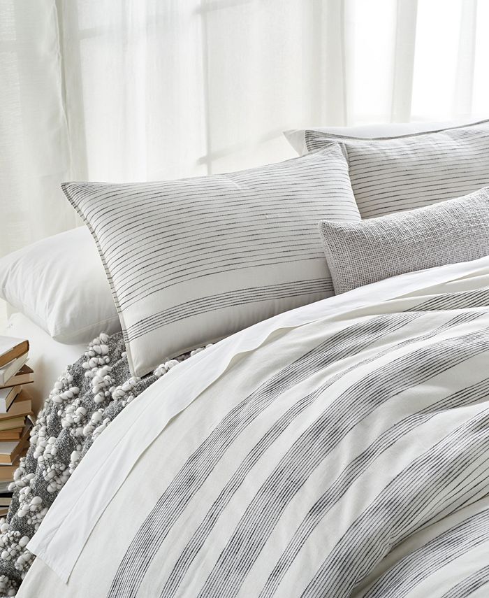 DKNY CLOSEOUT! Pure Woven Stripe King Duvet & Reviews Duvet Covers
