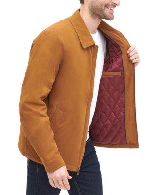 Men's Classic Front-Zip Filled Micro-Twill Jacket