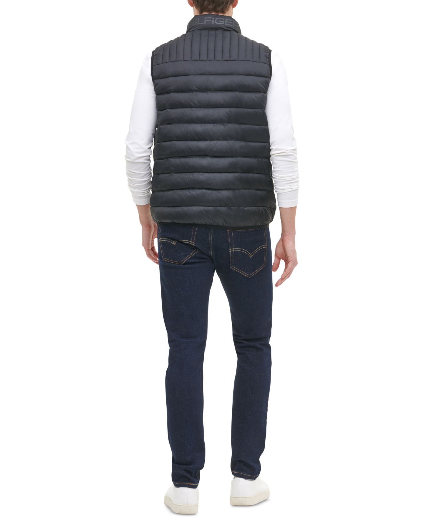 Мужской жилет Tommy Hilfiger Quilted Vest, цвет: Чёрный — фото 7