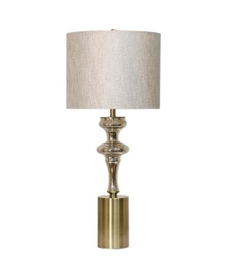 Harp & Finial - Montclair Table Lamp Mercury Glass Body with Metal Base Hardback Shade