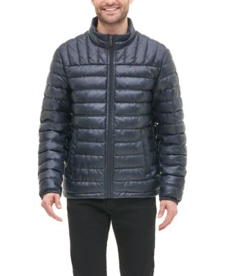 Tommy Hilfiger Men's Quilted Faux Leather Puffer Jacket - Macy's