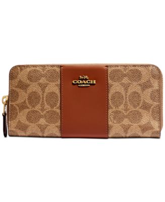 COACH Signature Coated Canvas Accordion Zip Wallet & Reviews - Handbags &  Accessories - Macy's