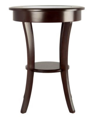Cassie Round Accent Table with Glass