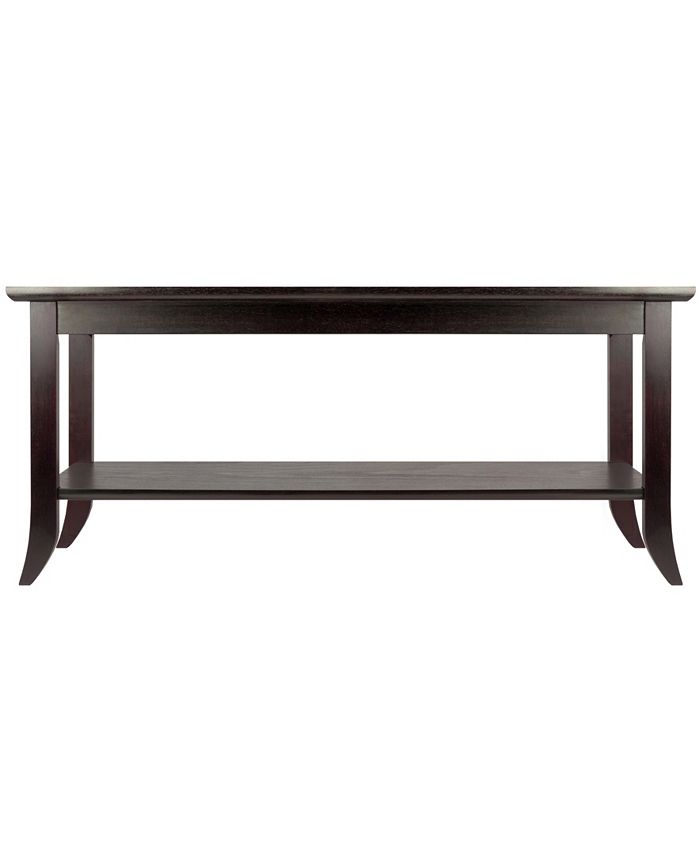 Winsome Genoa Rectangular Coffee Table with Glass Top and Shelf Macy's