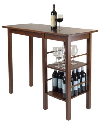 Winsome Egan Breakfast Table with 2 Side Shelves