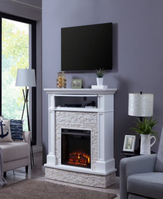 Blakely Faux Stone Media Fireplace