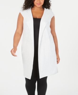 plus size sleeveless hoodie