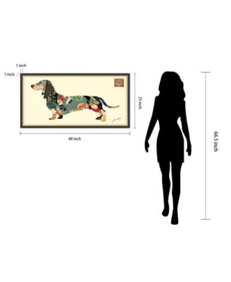 'Dachshund' Dimensional Collage Wall Art - 25'' x 48''
