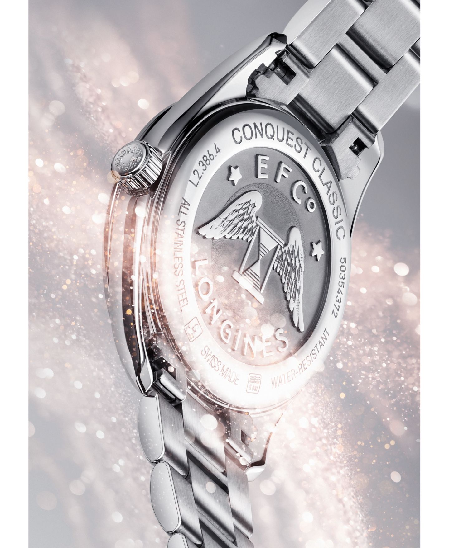 Женские часы Longines Conquest Classic на стальном браслете 34 мм — фото 7