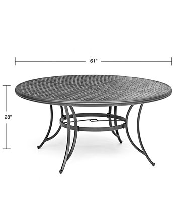 Agio Vintage Ii 61 Round Outdoor Table, Black Metal Garden Table Round
