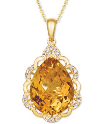 Le Vian Cinnamon Citrine (7-1/2 ct. t.w.) & Nude Diamonds (1/5 ct. t.w ...