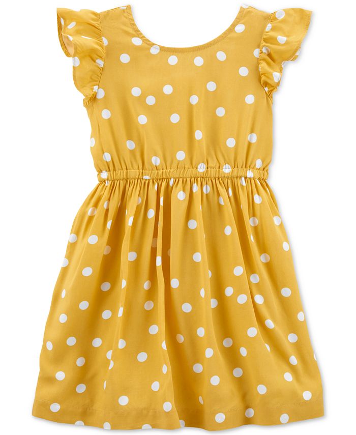 Carter's Toddler Girls Dot-Print Bow-Back Dress - Macy's