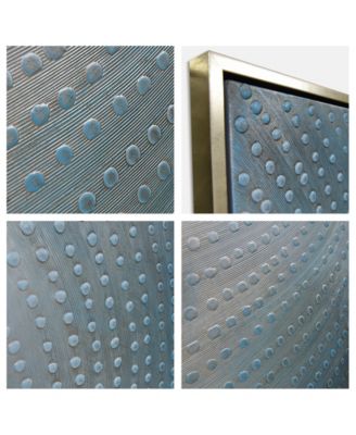 Concentric 3-Piece Textured Metallic Hand Painted Wall Art Set by Martin Edwards, 60" x 20" x 1.5"