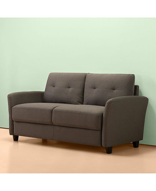 Zinus Ricardo Contemporary Upholstered Loveseat Reviews Furniture Macy S