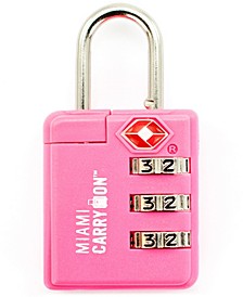 Miami Carry-On TSA Approved Combination Luggage Padlock