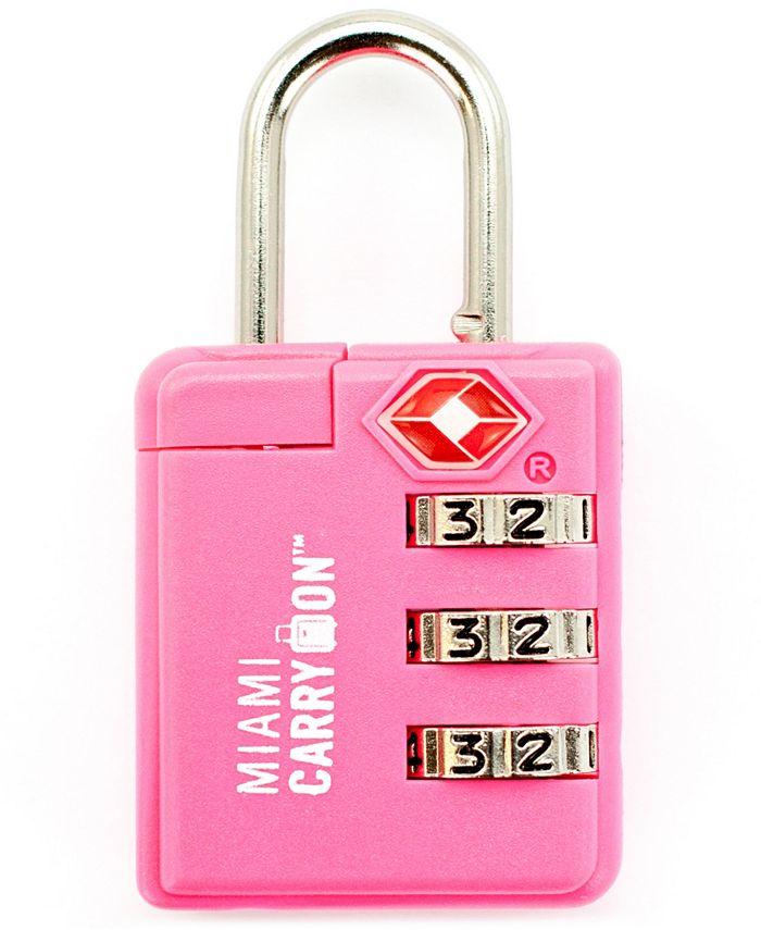 Miami CarryOn Miami CarryOn TSA Approved Combination Luggage Padlock