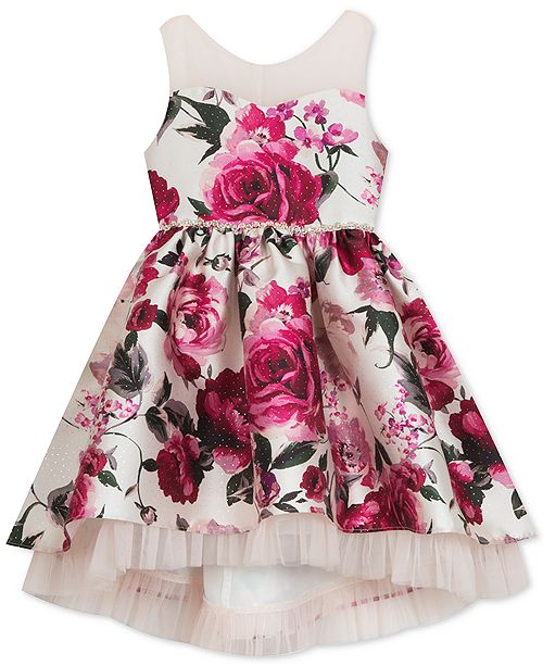Rare Editions Little Girls Floral Print Illusion Dress Reviews All