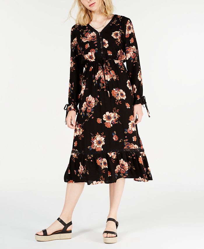 American Rag Juniors Floral Print Midi Dress Created for Macy s