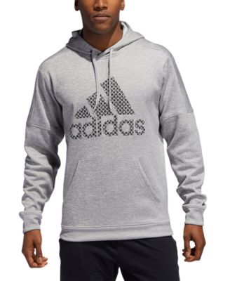 adidas men's team issue fleece logo pullover hoodie