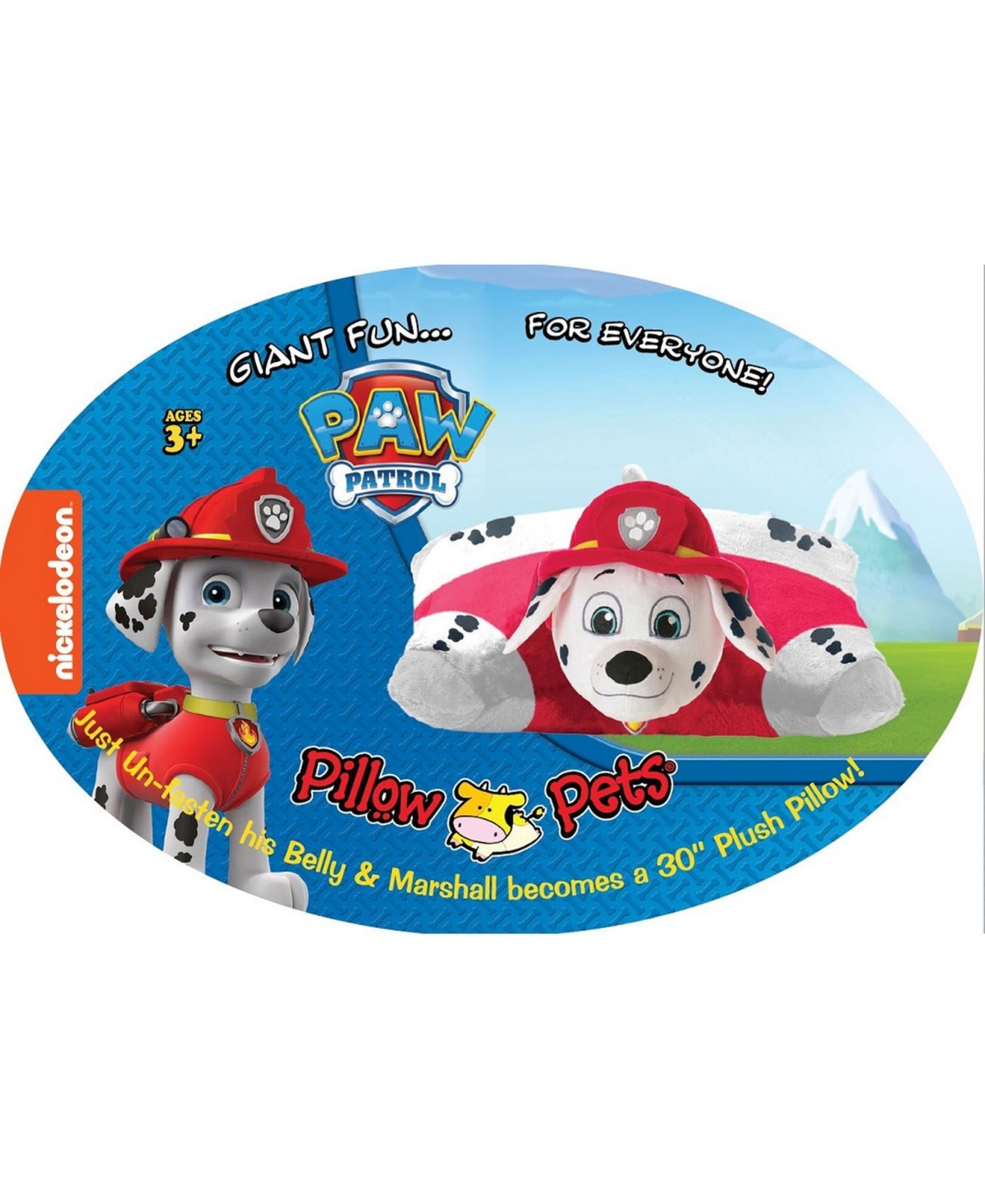 Pillow Pets Nickelodeon Paw Patrol Jumboz Marshalls Stuffed Animal Plush Toy In White