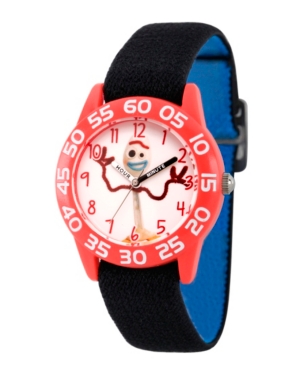EwatchFactory Boy's Disney Toy Story 4 Forky Black Plastic Time Teacher Strap Watch 32mm